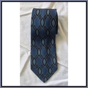 Paco Rabanne silk tie geometric oval pattern Italy